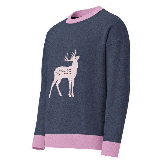 Unisex Relaxed fit knitted crew neck sweater - PratSN