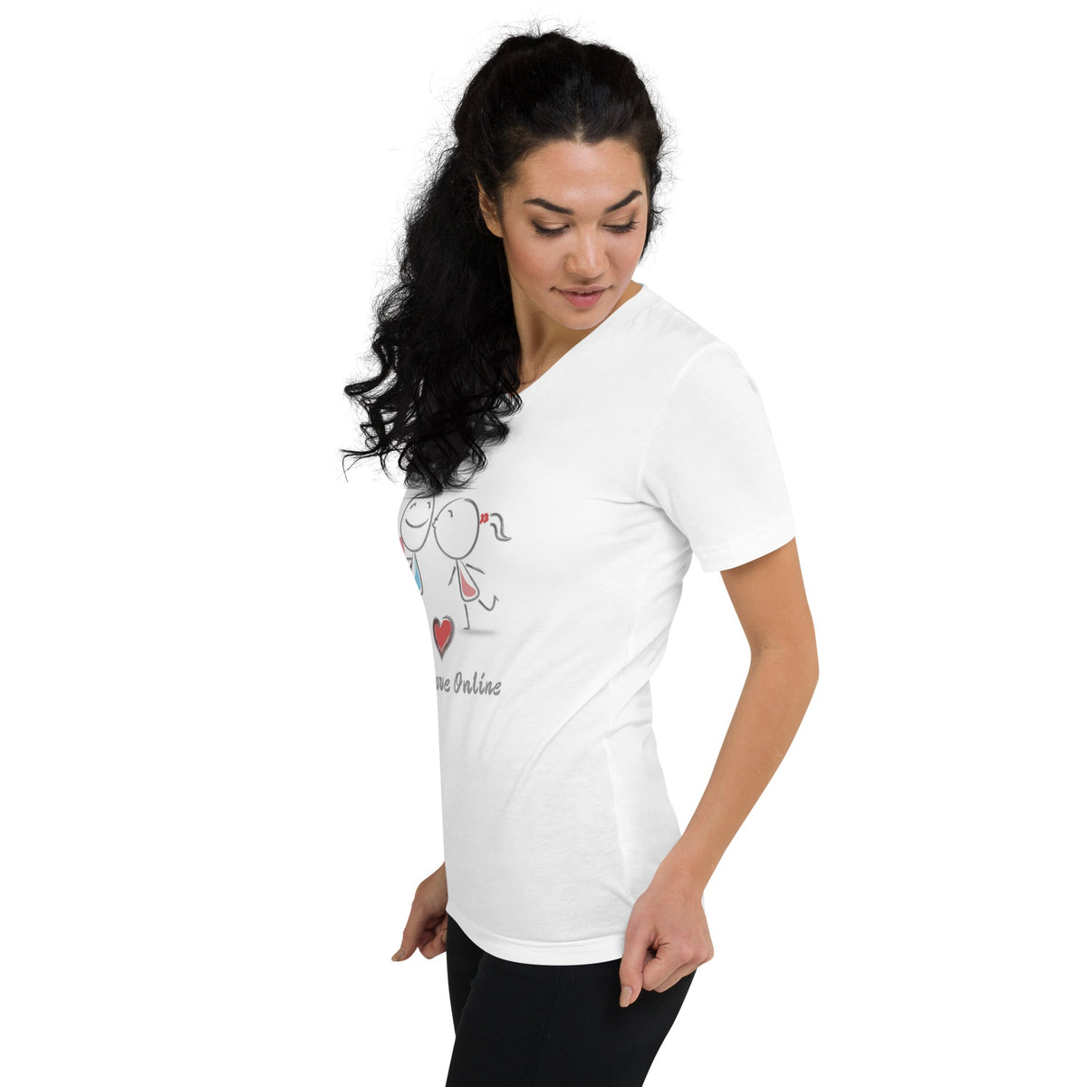 Unisex Short Sleeve V-Neck T-Shirt - PratSN
