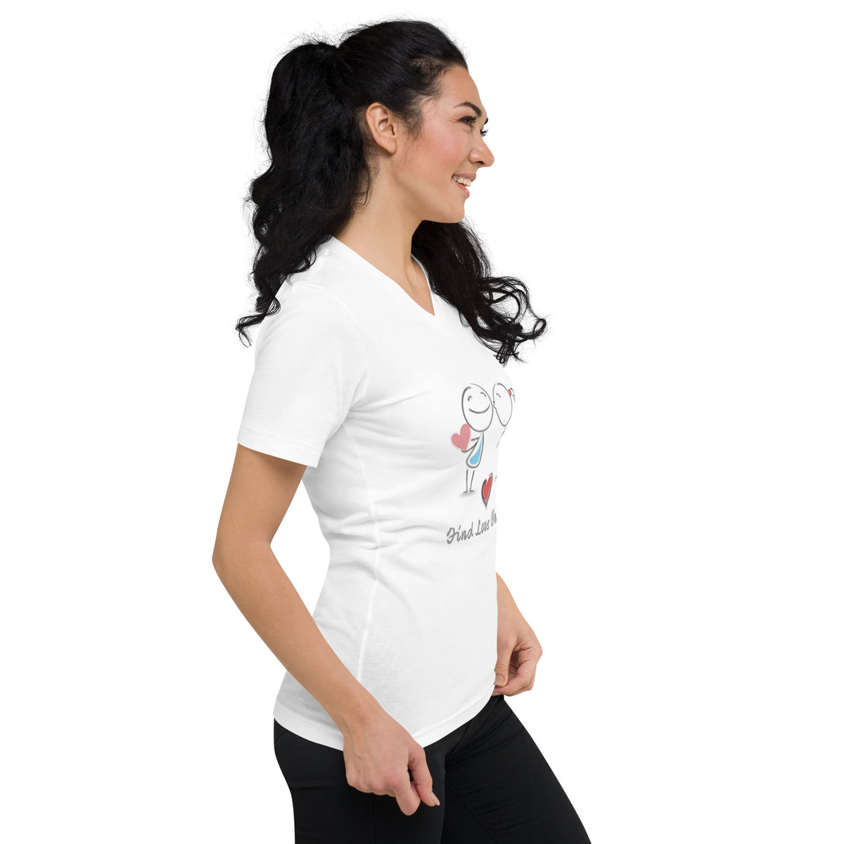 Unisex Short Sleeve V-Neck T-Shirt - PratSN