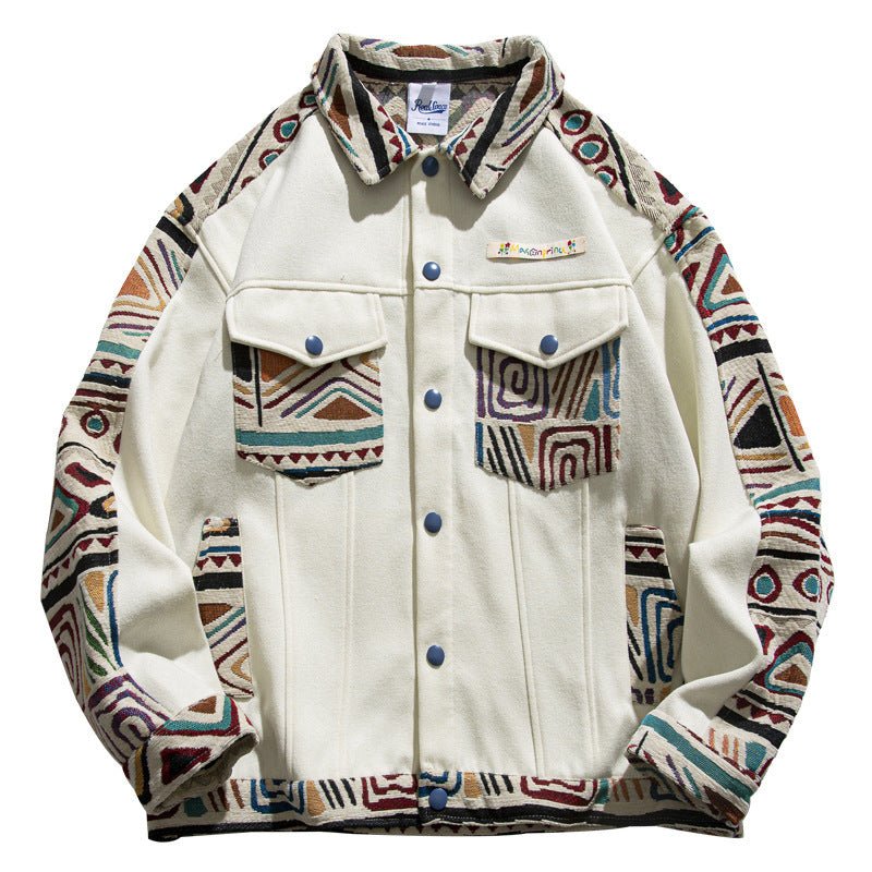 Unisex Stitching Street Baseball Uniform Men Couple Loose Casual Jacket - PratSN