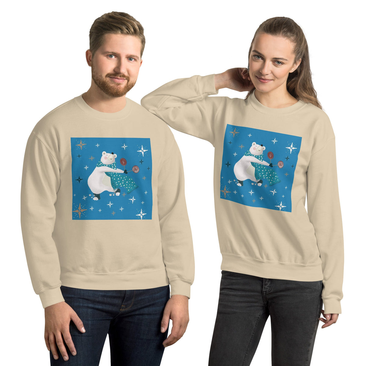 Unisex Sweatshirt, Vintage Women's Sweatshirts, pullover sweatshirt cute sweatshirt trendy Men's sweatshirt Snowfall Sweatshirt - PratSN
