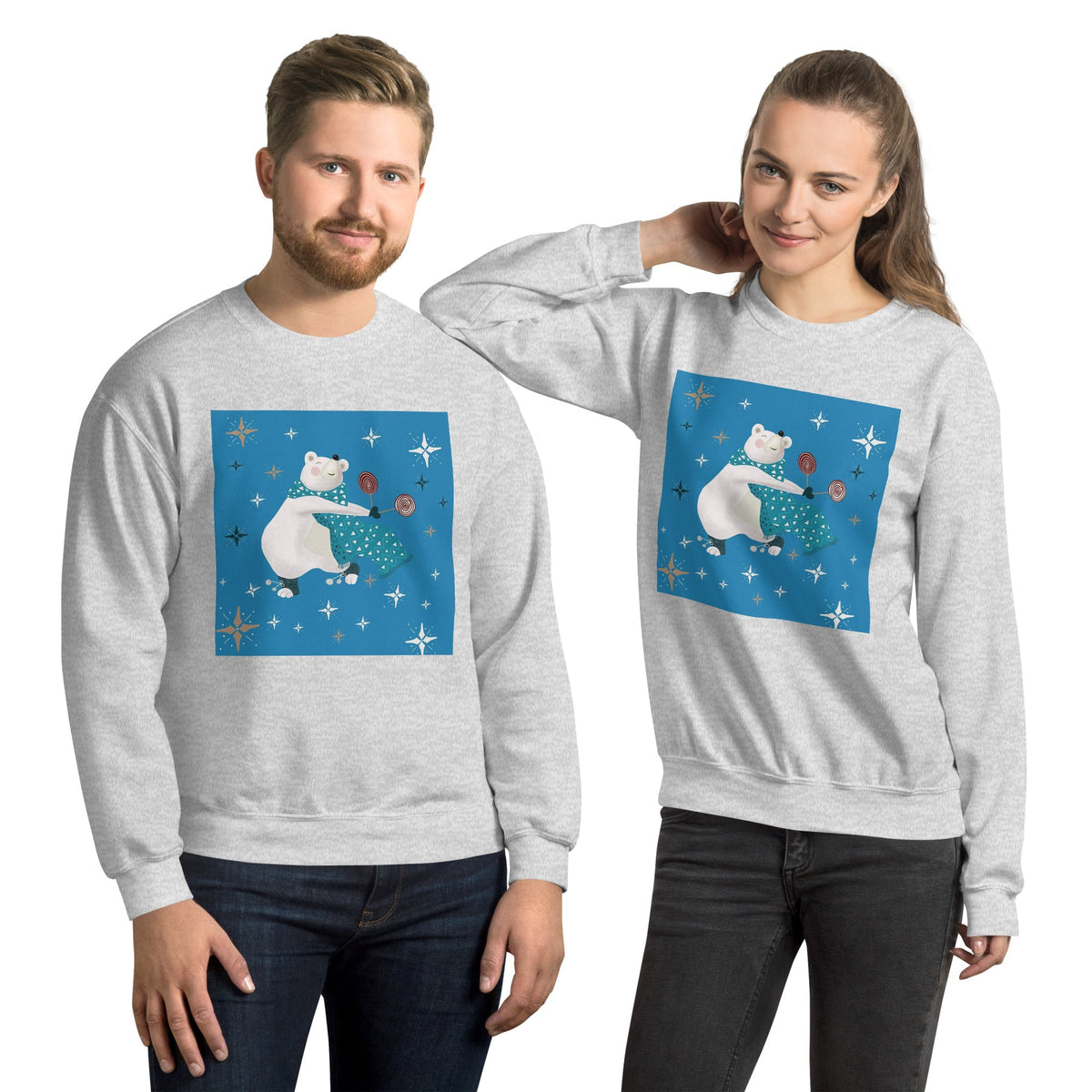 Unisex Sweatshirt, Vintage Women's Sweatshirts, pullover sweatshirt cute sweatshirt trendy Men's sweatshirt Snowfall Sweatshirt - PratSN