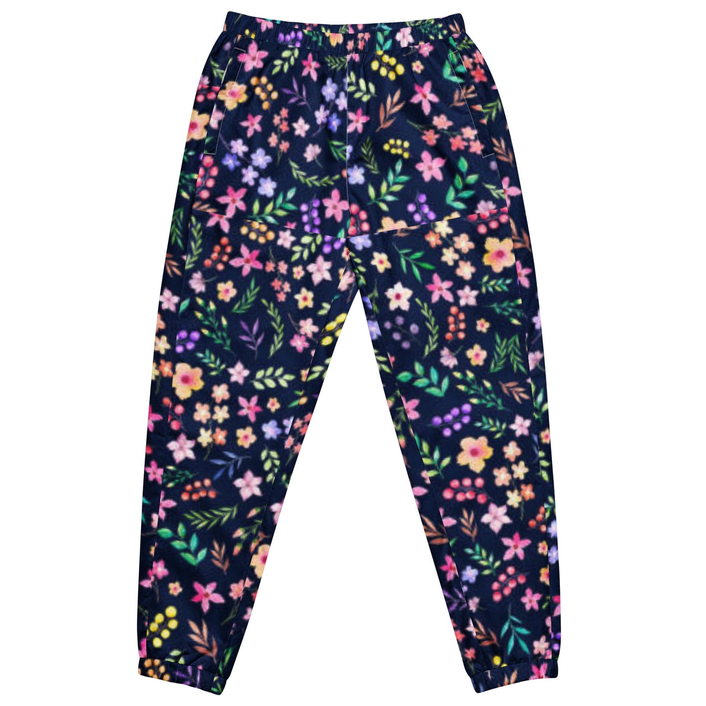 Unisex track pants, Women's Floral Pants, Blue Pants - PratSN