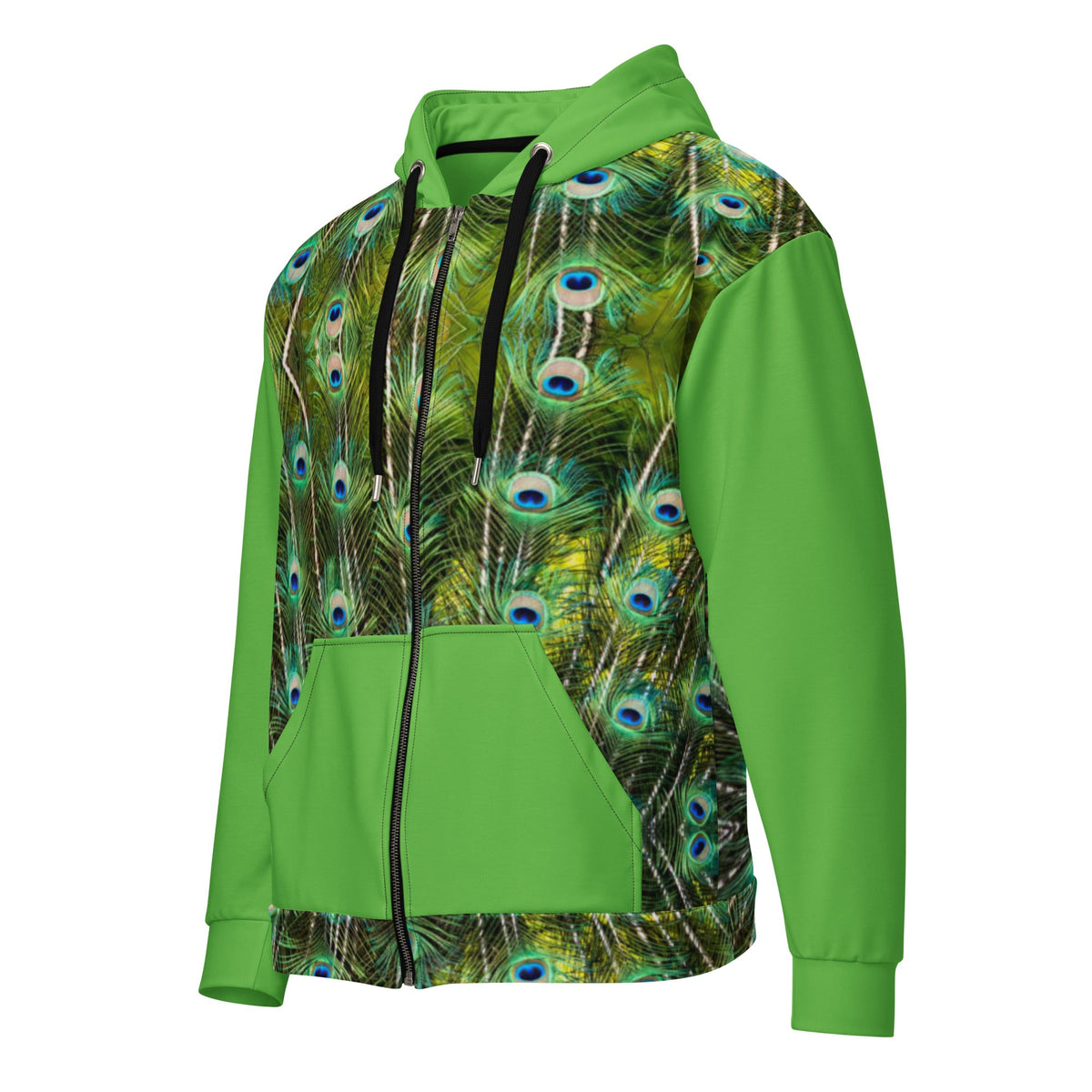 Unisex zip Hoodie | Peacock Green Hoodie - PratSN