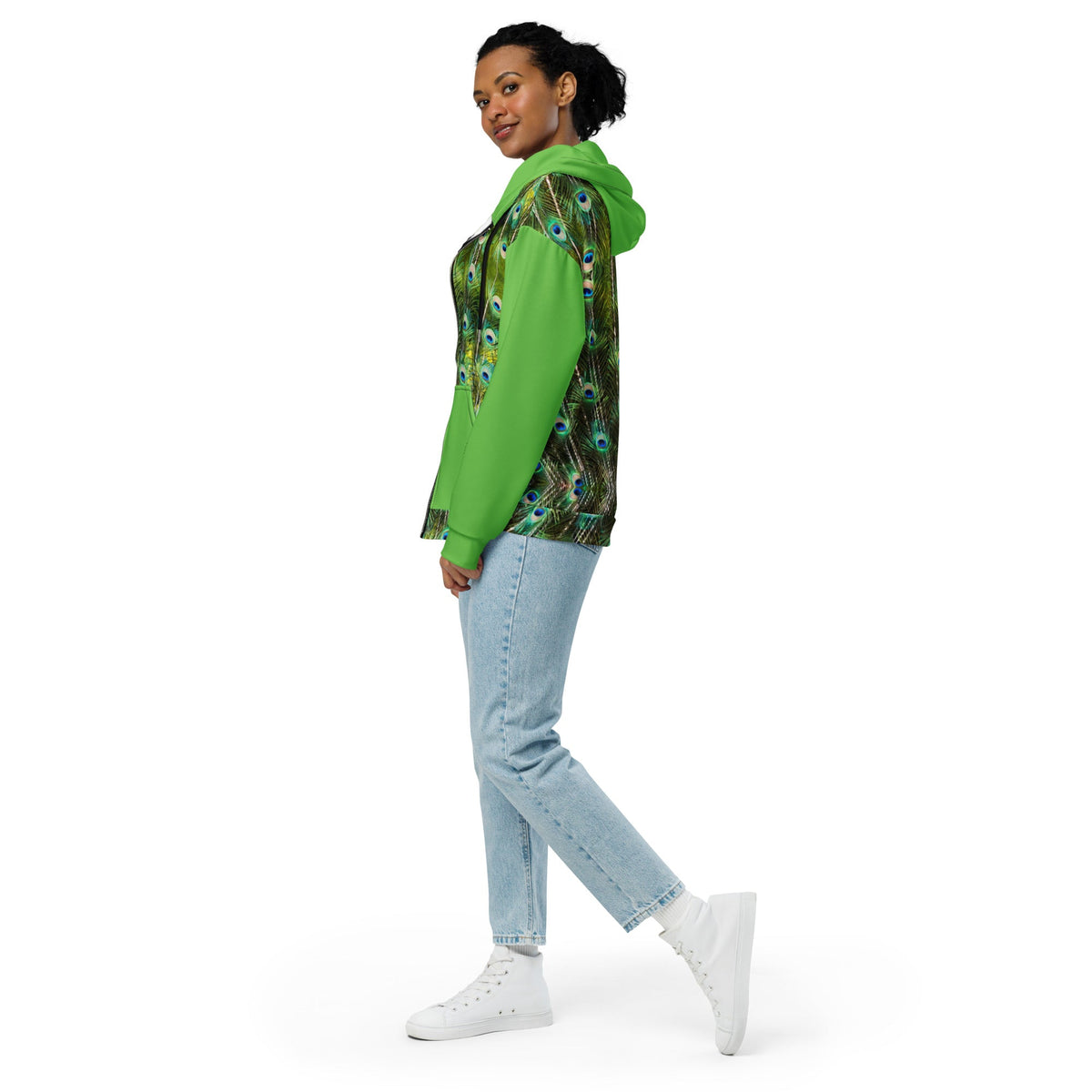 Unisex zip Hoodie | Peacock Green Hoodie - PratSN