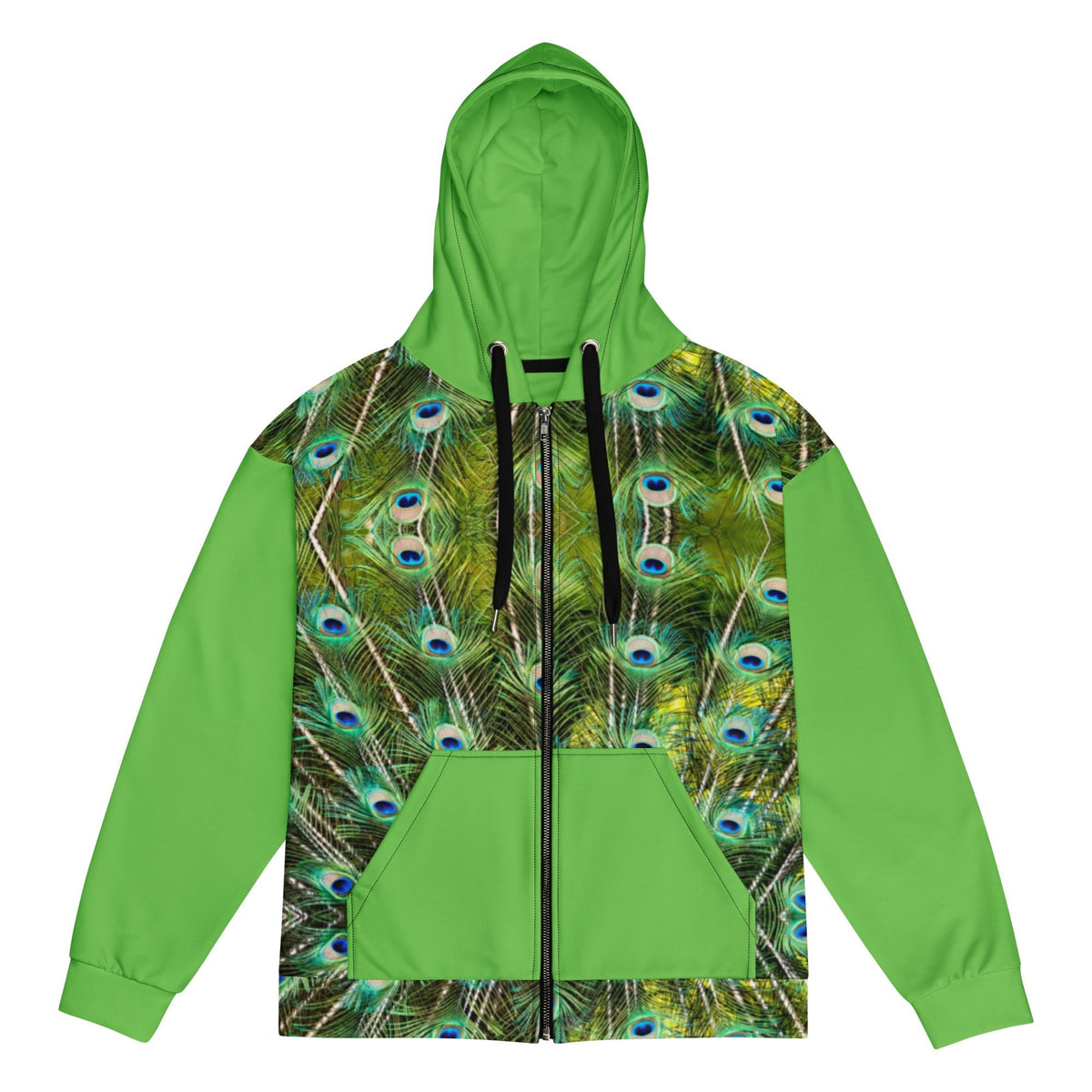 Unisex zip Hoodie | Peacock Green Hoodie - PratSN