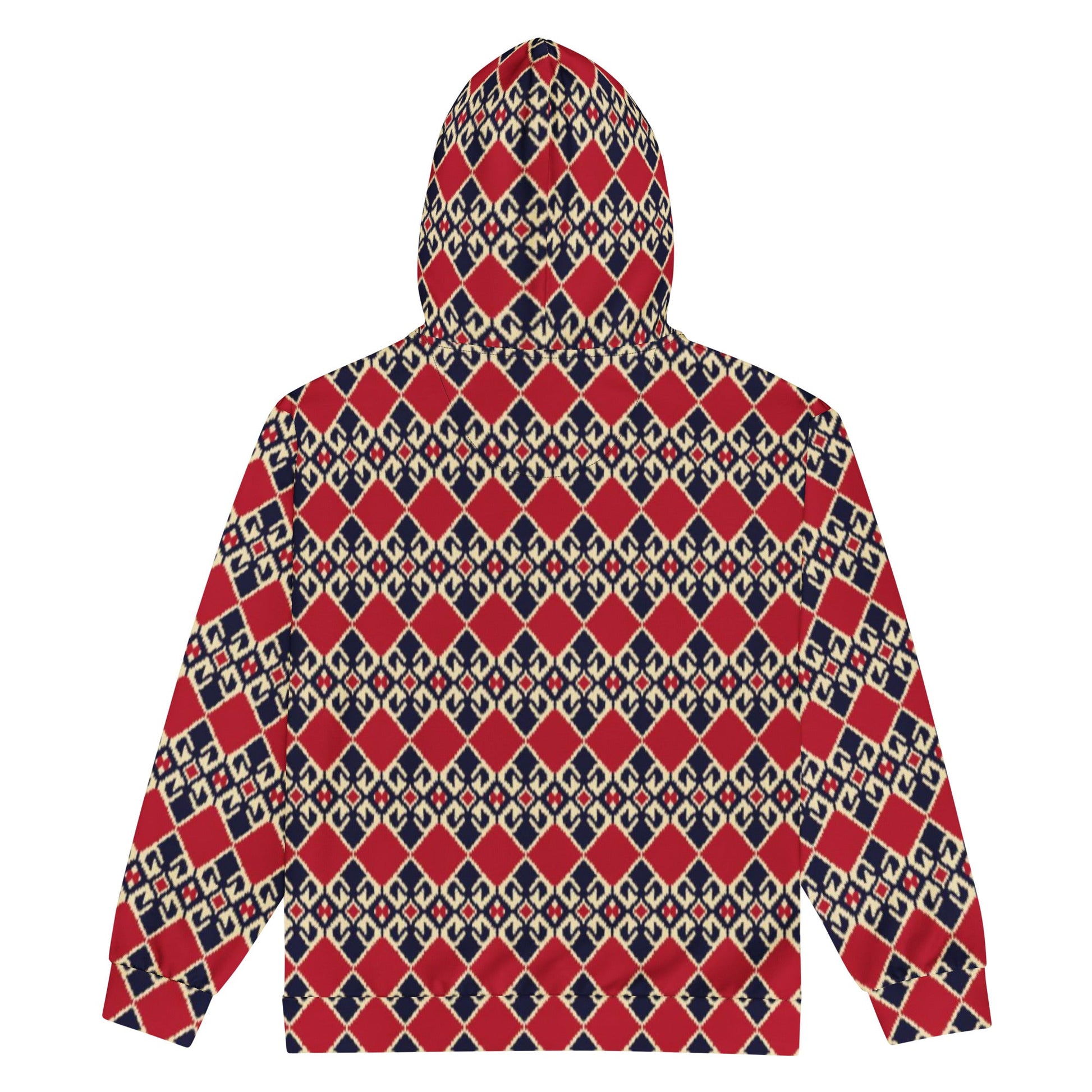 Unisex zip hoodie Red Black Vintage hoodie - PratSN