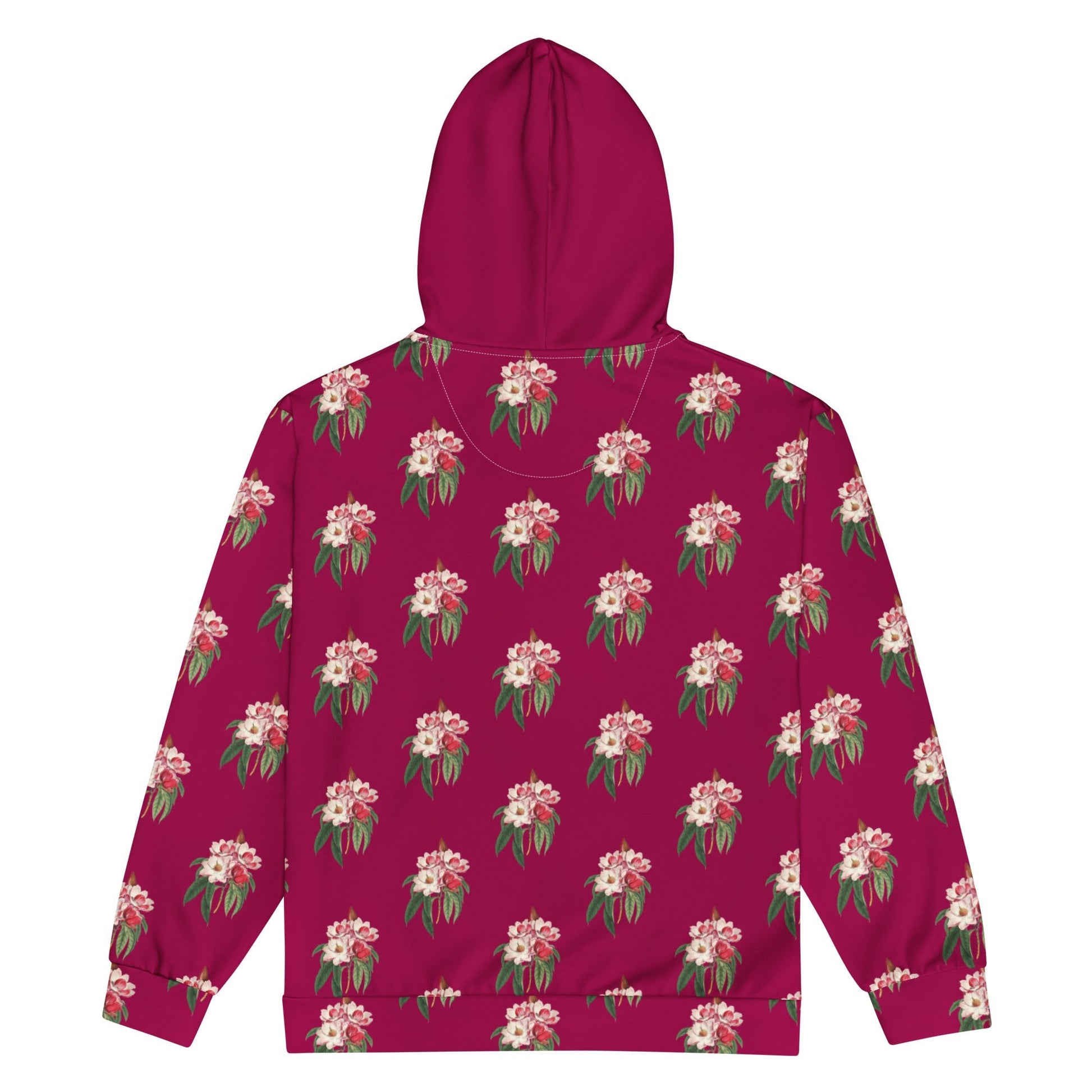 Unisex zip hoodie Vintage Style floral print jacket - PratSN
