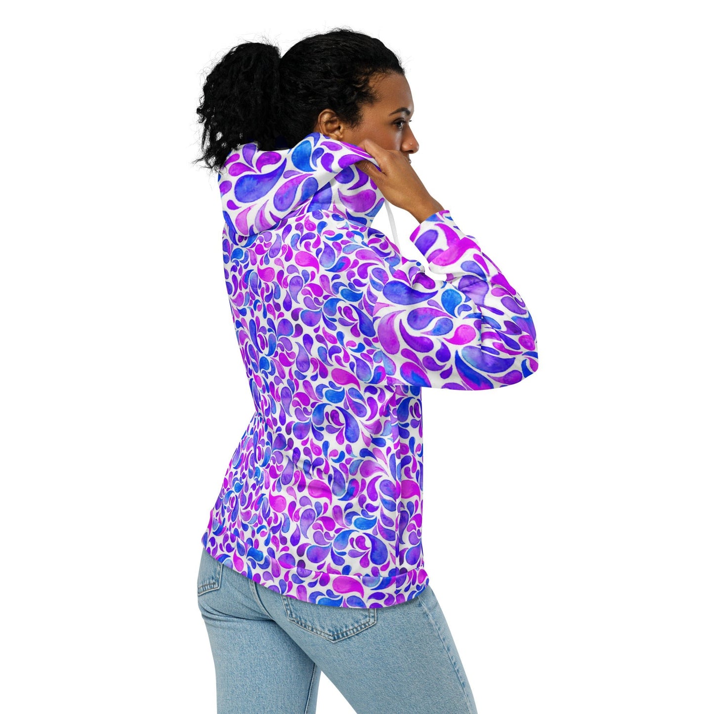 Unisex zip hoodie Women's Floral hoodie Streetwear Festival Zipper Sweatshirt, Floral hoodie, Jacket - PratSN
