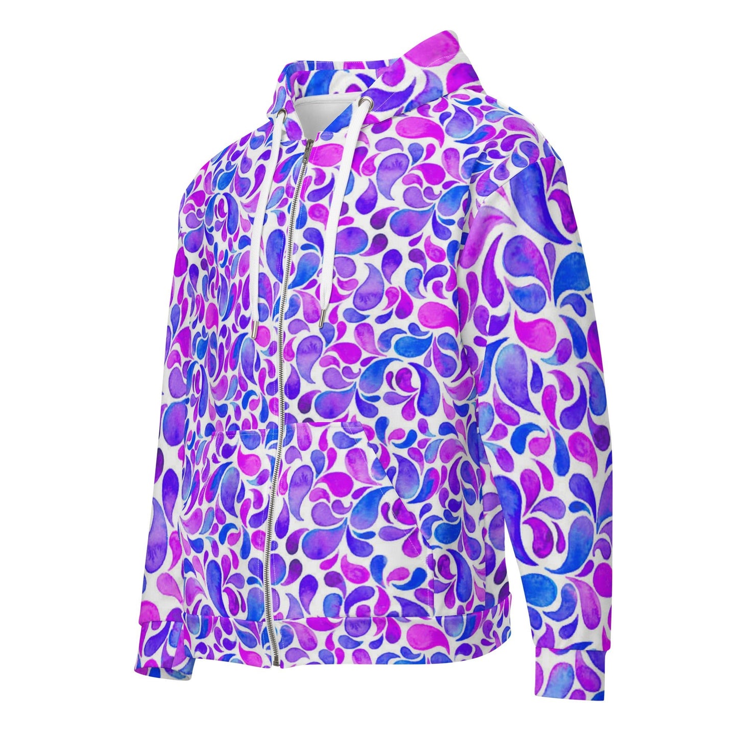 Unisex zip hoodie Women's Floral hoodie Streetwear Festival Zipper Sweatshirt, Floral hoodie, Jacket - PratSN