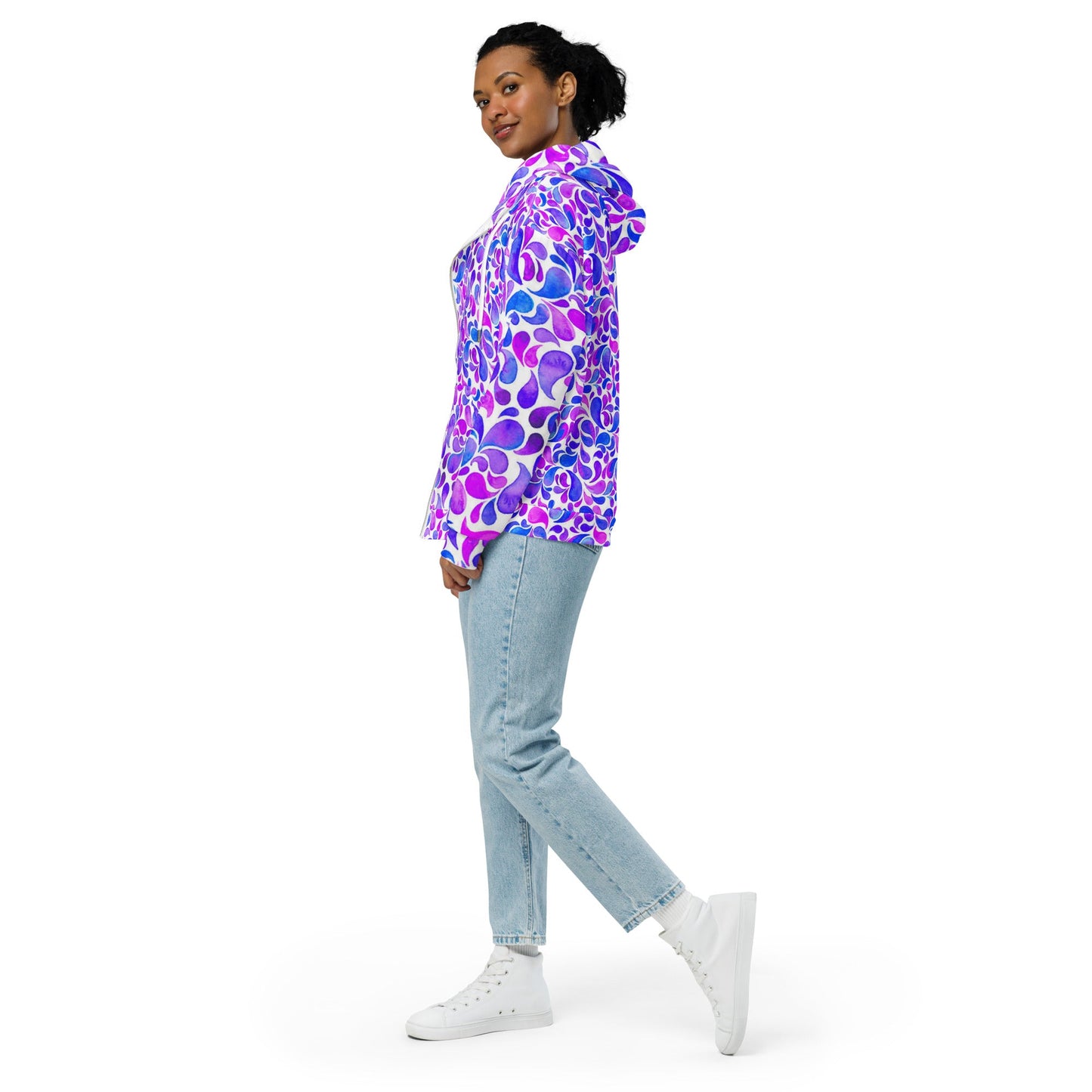 Unisex zip hoodie Women's Floral hoodie Streetwear Festival Zipper Sweatshirt, Floral hoodie, Jacket - PratSN