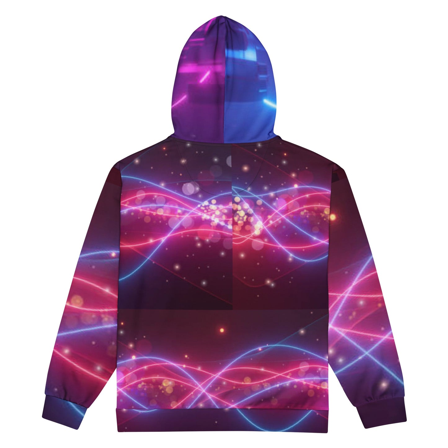 Unisex zip hoodie, Women's UV Red Purple Lightning Jacket - PratSN