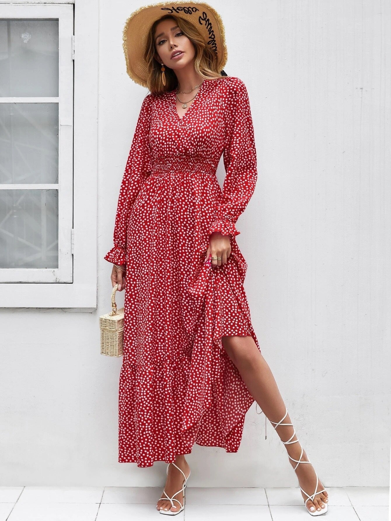 V - neck Vacation European And American Style Dress - PratSN