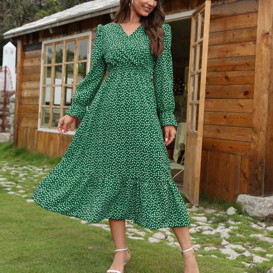 V - neck Vacation European And American Style Dress - PratSN