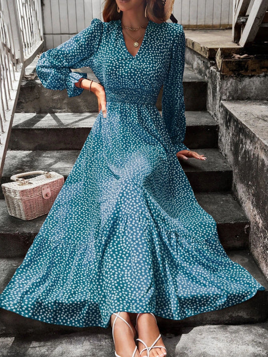 V - neck Vacation European And American Style Dress - PratSN