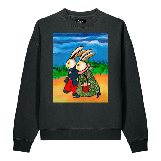 Vintage crewneck sweatshirt | Unisex Vintage Garment-Dyed Easer Sweatshirt - PratSN