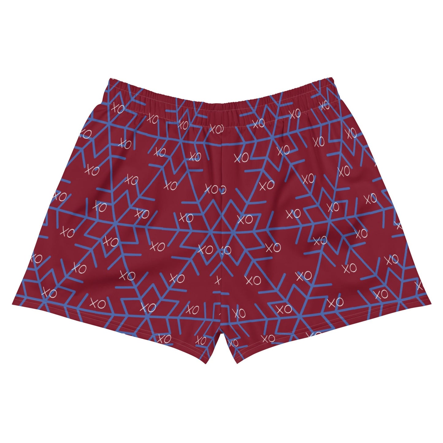 Vintage style trendy all - over print women's athletic shorts - PratSN