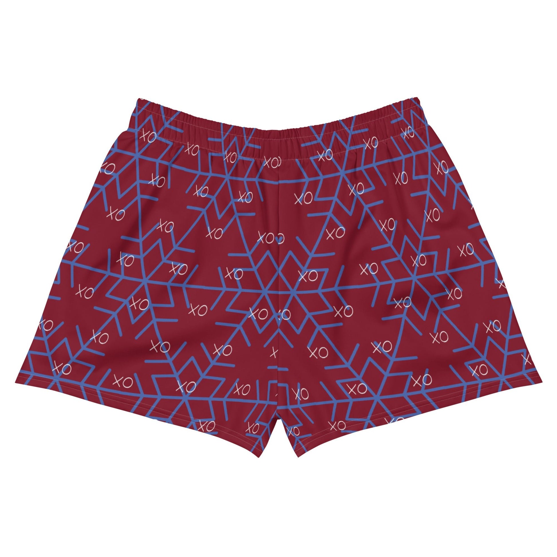 Vintage style trendy all - over print women's athletic shorts - PratSN