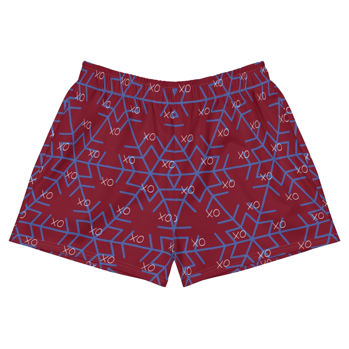 Vintage style trendy all - over print women's athletic shorts - PratSN