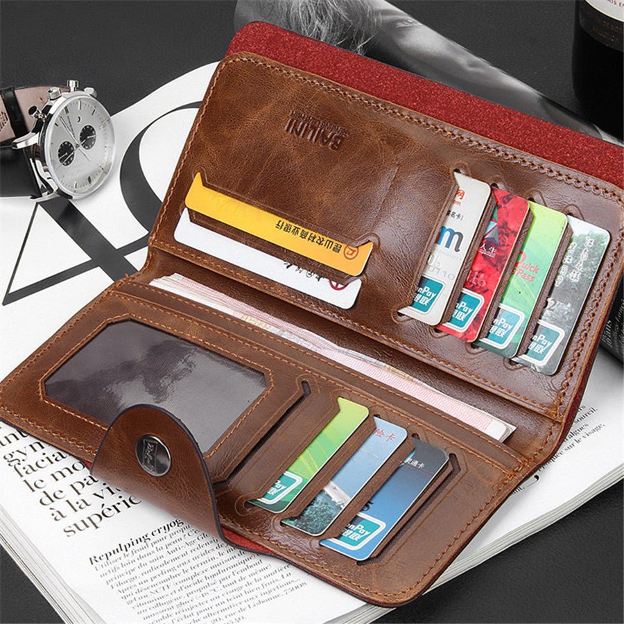 Vintage wallet tri - fold card holder hunter wallet - PratSN