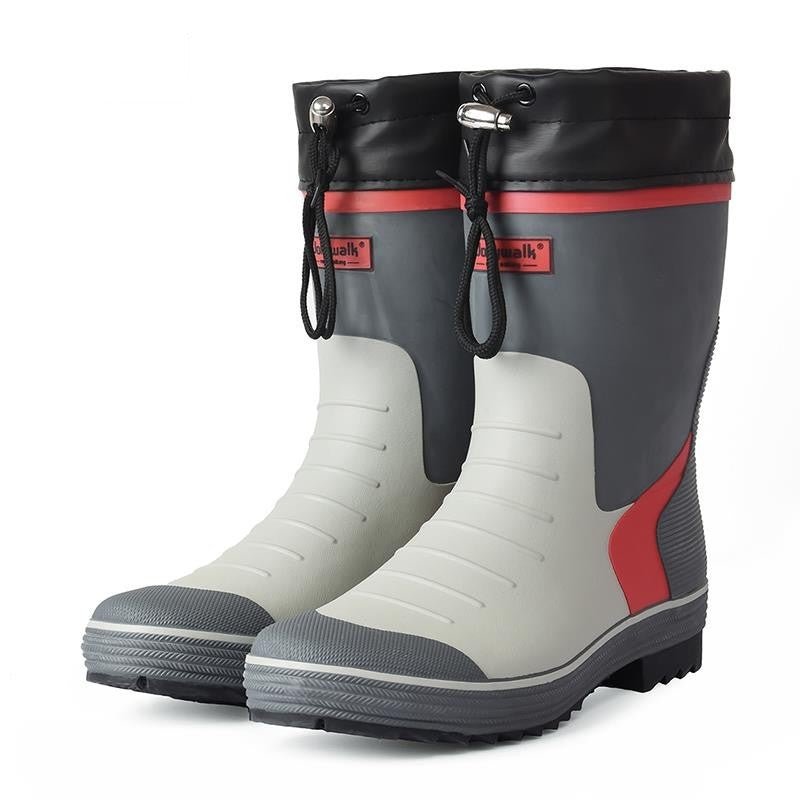 Warm Rain Boots Men's One Body Plus Velvet Thickened Rain Boots - PratSN
