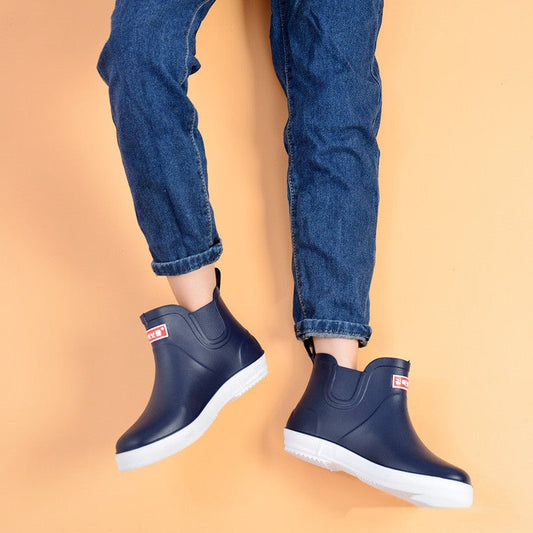 Warm Rain Boots Rubber Shoes Men's Overshoes Anti - skid In Autumn And Winter - PratSN