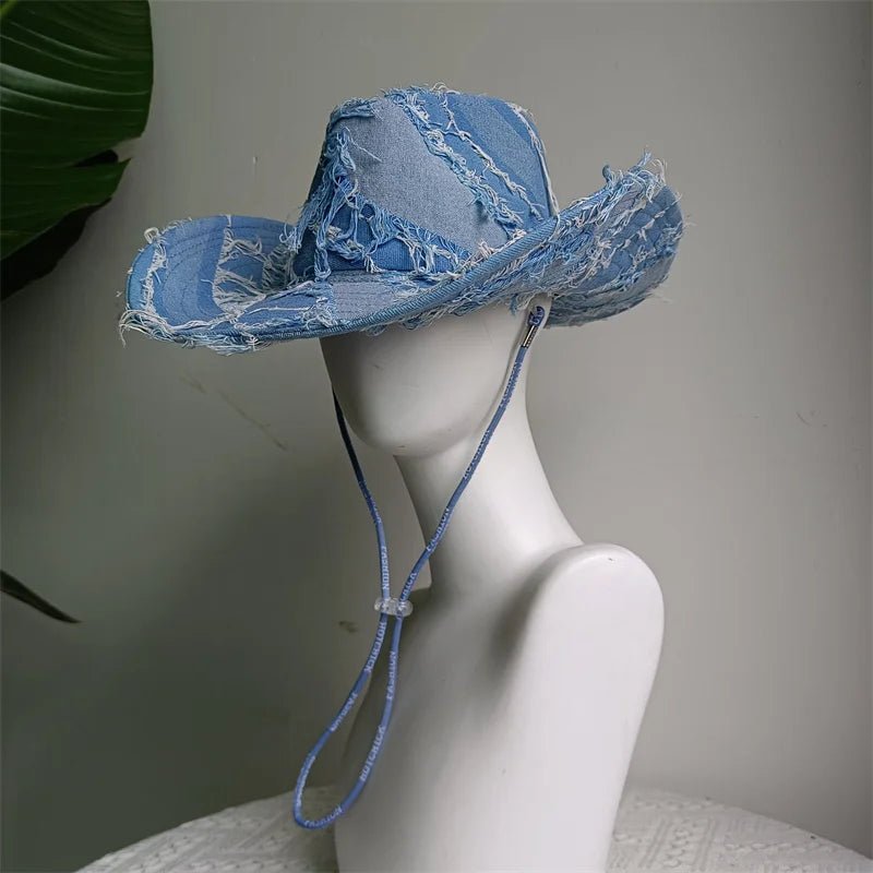 Western ethnic style cowboy hat tassel cowboy series fashion unisex jazz with heart shape decoration western cowboy hat - PratSN
