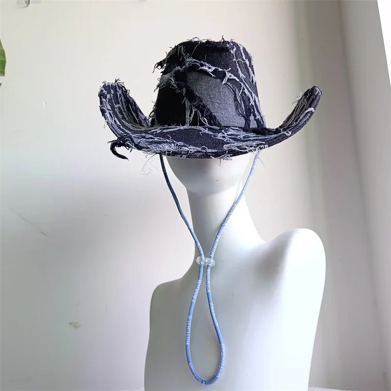 Western ethnic style cowboy hat tassel cowboy series fashion unisex jazz with heart shape decoration western cowboy hat - PratSN