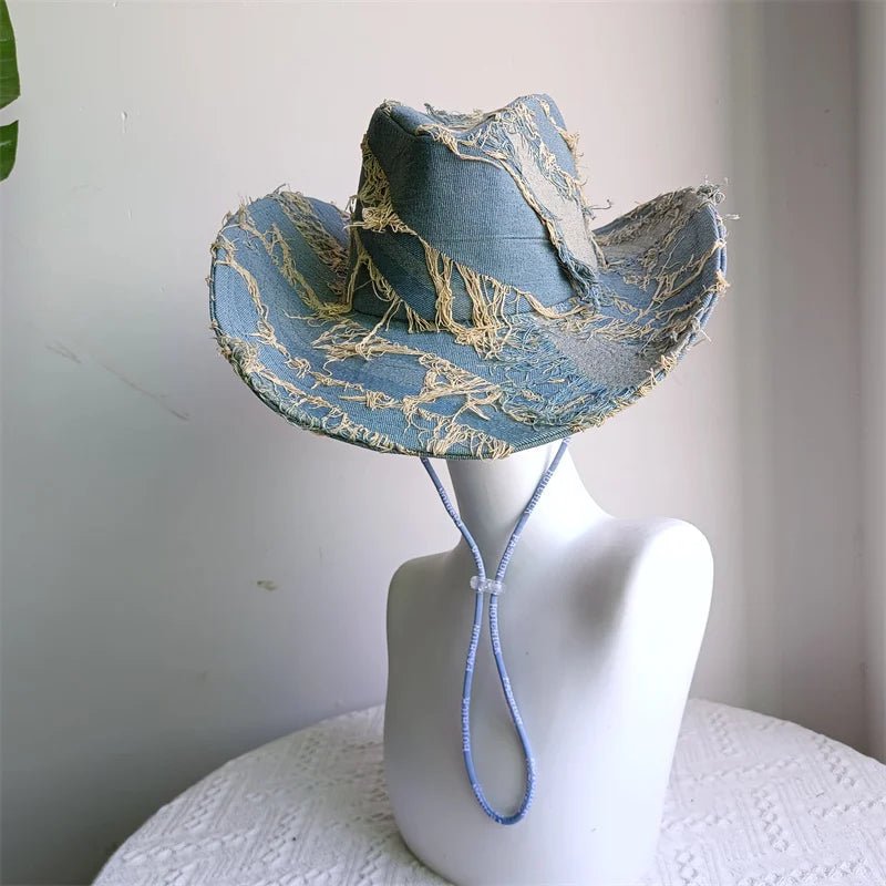 Western ethnic style cowboy hat tassel cowboy series fashion unisex jazz with heart shape decoration western cowboy hat - PratSN