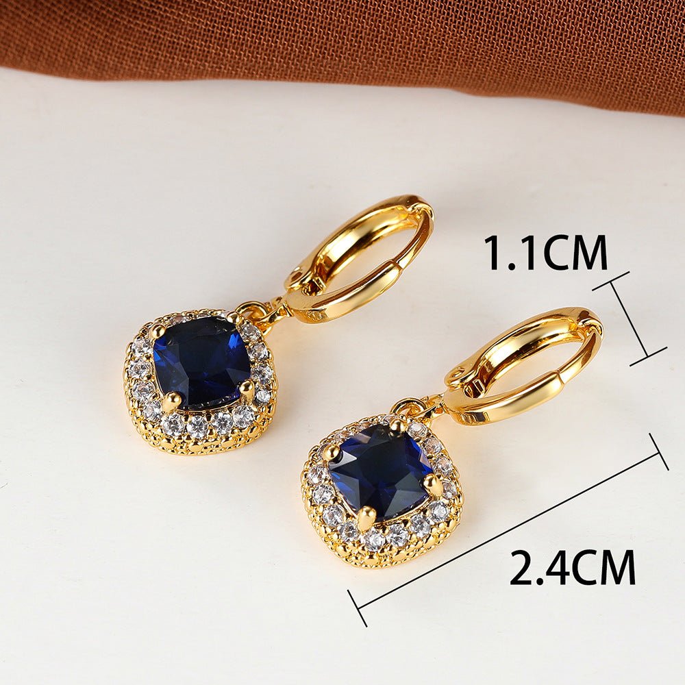 White Diamond Rhombus Fashion Personalized Ear Clips for Women - PratSN