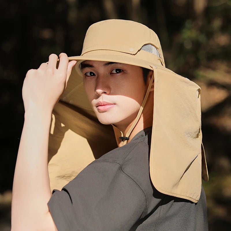 Wholesale Breathable Outdoor Cycling Neck Cover Men Women Anti Sun Hiking Bucket Hat - PratSN