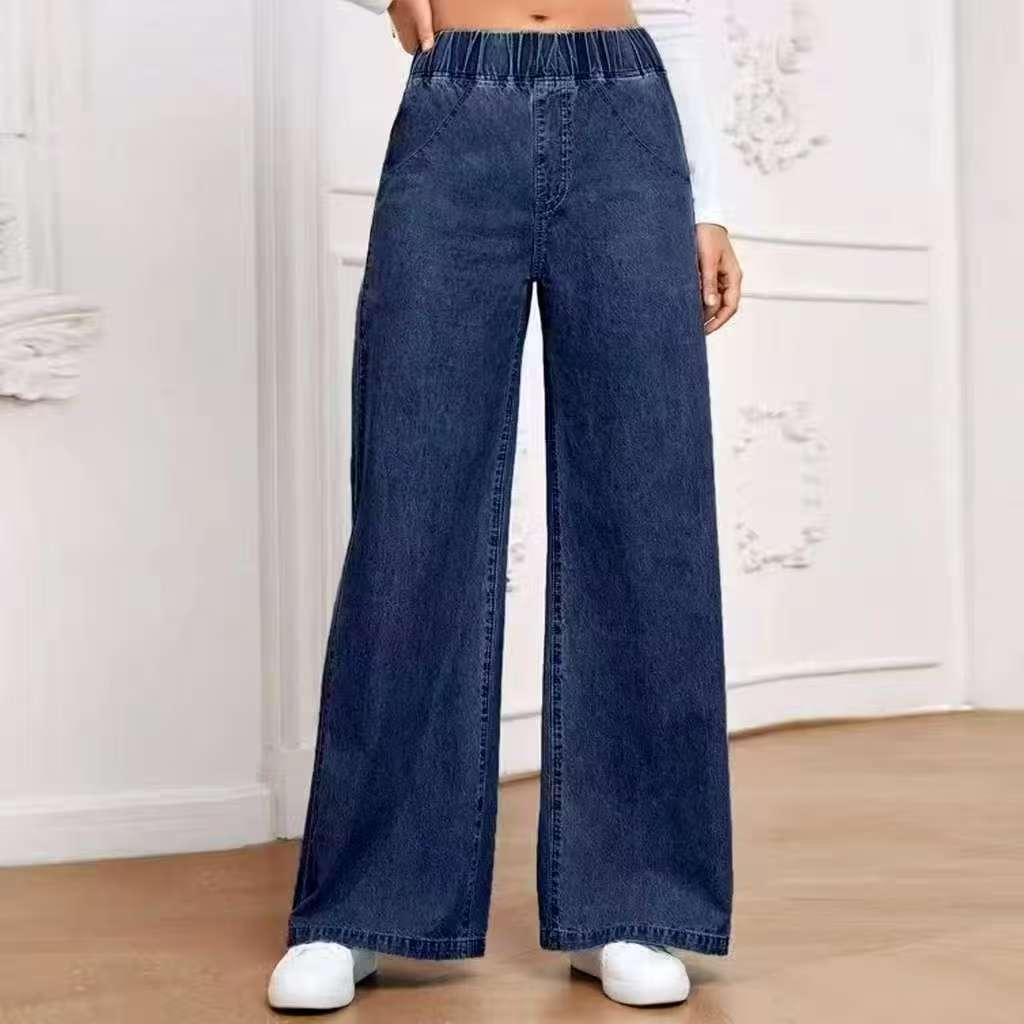 Wide Leg Jeans Straight Fashion Casual Straight Pants Women's Comfortable Street Style Trousers - PratSN