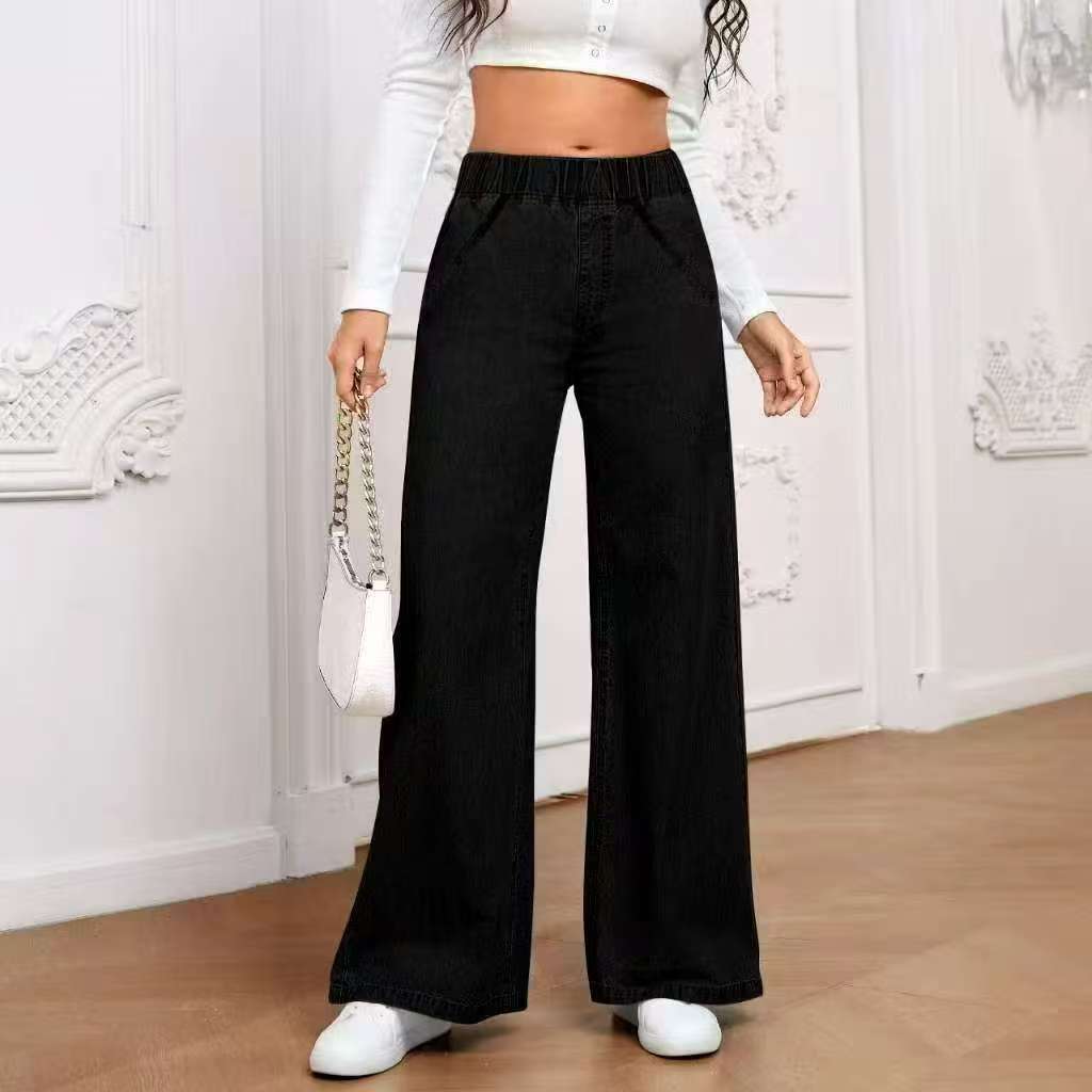 Wide Leg Jeans Straight Fashion Casual Straight Pants Women's Comfortable Street Style Trousers - PratSN