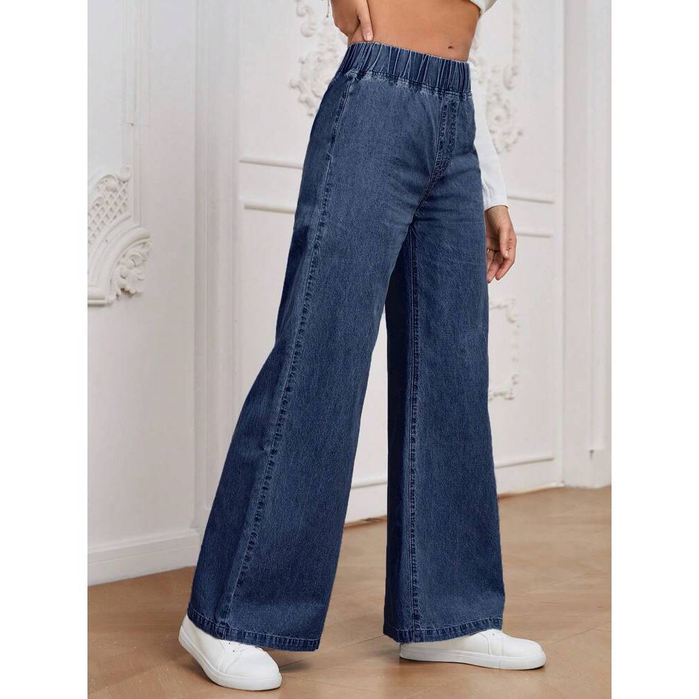 Wide Leg Jeans Straight Fashion Casual Straight Pants Women's Comfortable Street Style Trousers - PratSN