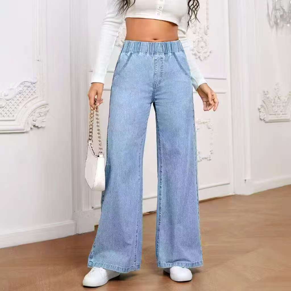 Wide Leg Jeans Straight Fashion Casual Straight Pants Women's Comfortable Street Style Trousers - PratSN