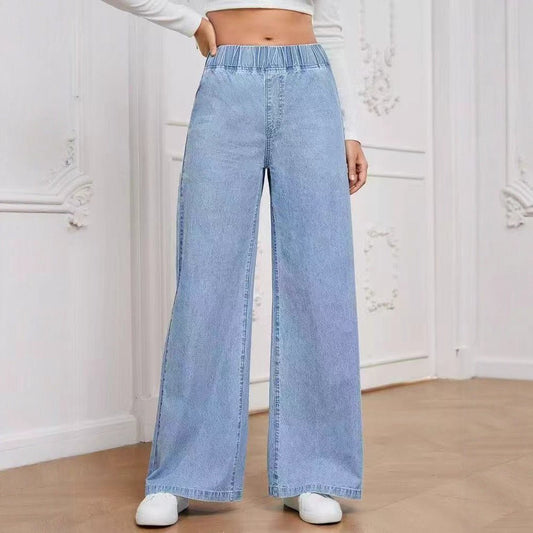Wide Leg Jeans Straight Fashion Casual Straight Pants Women's Comfortable Street Style Trousers - PratSN