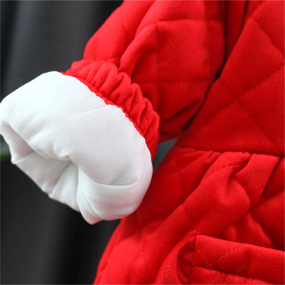 Winter 0 - 3 Girls' Cotton Jacket Girls' 3D Cartoon Rabbit Hooded Ears Solid Color Cute Plush Cotton Coat - PratSN