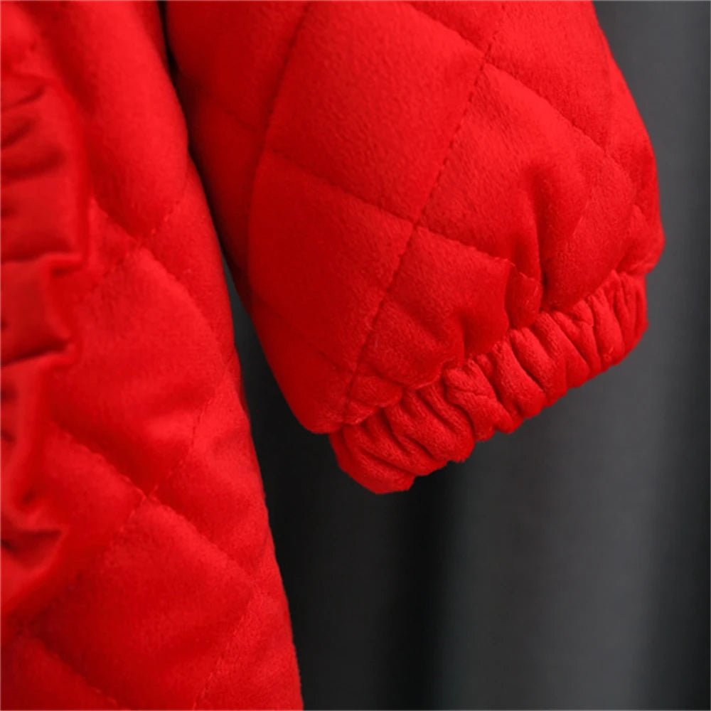 Winter 0 - 3 Girls' Cotton Jacket Girls' 3D Cartoon Rabbit Hooded Ears Solid Color Cute Plush Cotton Coat - PratSN