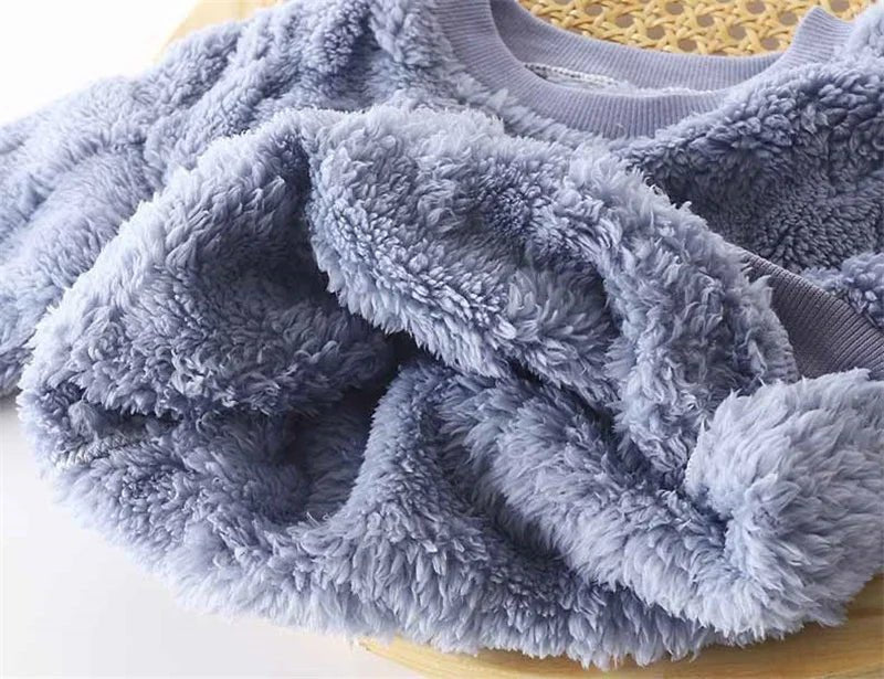 Winter Boys Girls Thick Warm Sets Autumn Kids Flannel Pajamas Suits Baby Long Sleeve Padded Sleepwear Outfits Children Clothes - PratSN