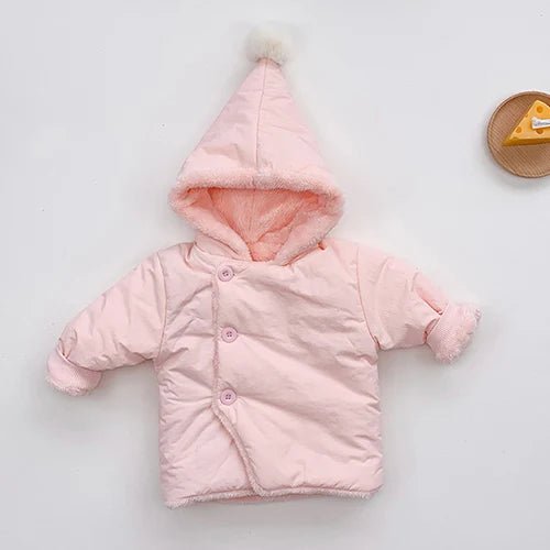 Winter Infant Baby Girls Thicken Warm Jacket Coat Newborn Baby Girls Plush Cardigan Coat Children Thicken Warm Clothes - PratSN
