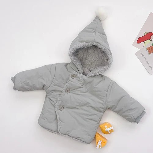 Winter Infant Baby Girls Thicken Warm Jacket Coat Newborn Baby Girls Plush Cardigan Coat Children Thicken Warm Clothes - PratSN