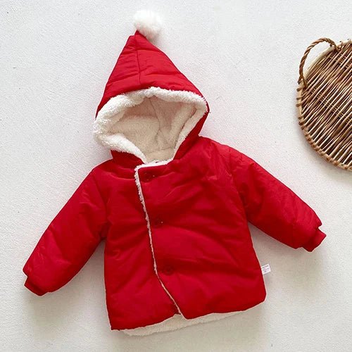 Winter Infant Baby Girls Thicken Warm Jacket Coat Newborn Baby Girls Plush Cardigan Coat Children Thicken Warm Clothes - PratSN