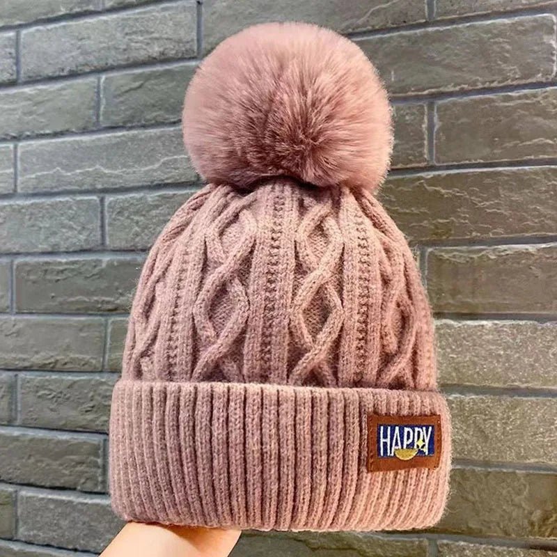 Winter Knitted Woolen Hat Women Warm Beanies Outdoor Cold - proof Ears Cap - PratSN