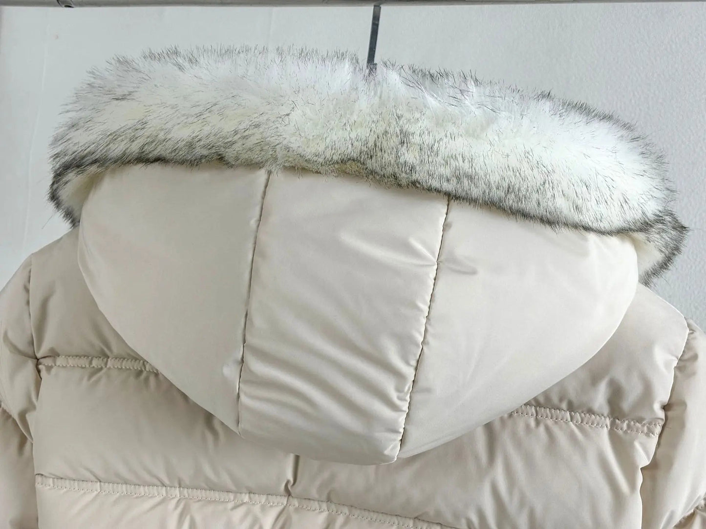 Winter Long Style Teen Girls Jacket Solid Color Slim Fit Fashion Detachable Hat Big Fur Collar Hooded Keep Warm Coat For Kids - PratSN