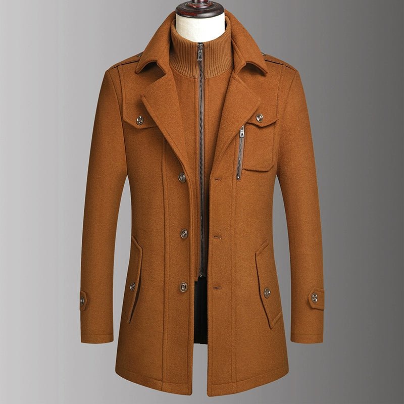 Winter New Arrival Middle - Aged Men Woolen Coat Outwear Casual Middle - Aged and Elderly Thickened Woolen Jacket Dad Wear - PratSN
