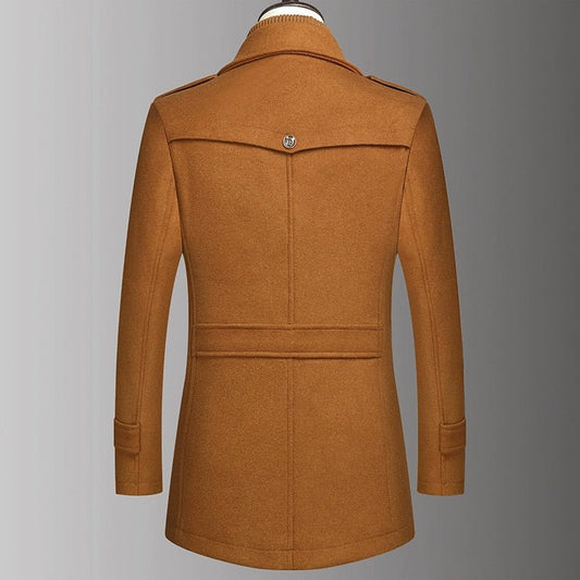 Winter New Arrival Middle - Aged Men Woolen Coat Outwear Casual Middle - Aged and Elderly Thickened Woolen Jacket Dad Wear - PratSN