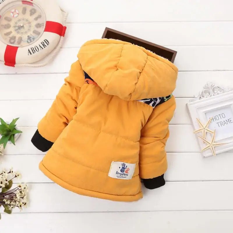 Winter Thick Jacket For Girls Boys Coats Christmas Casual Jacket Baby Kids Warm Coat 1 2 3 4 Yrs Children Hooded Outwear - PratSN