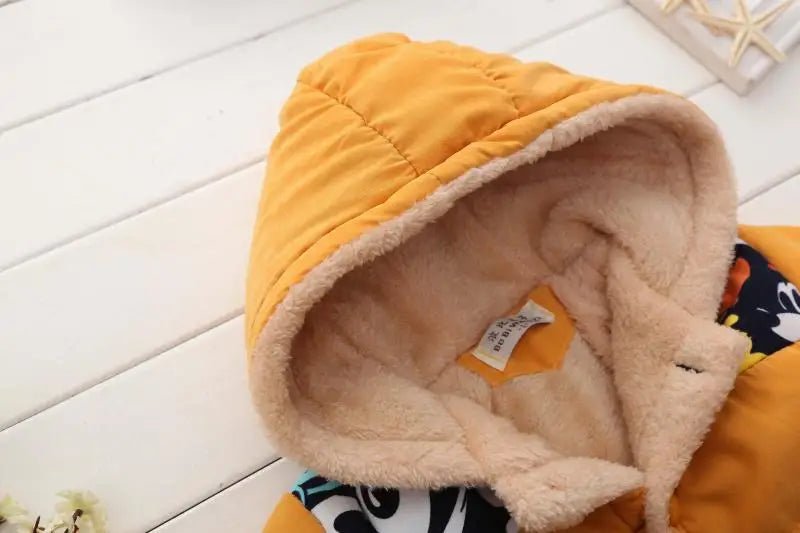 Winter Thick Jacket For Girls Boys Coats Christmas Casual Jacket Baby Kids Warm Coat 1 2 3 4 Yrs Children Hooded Outwear - PratSN