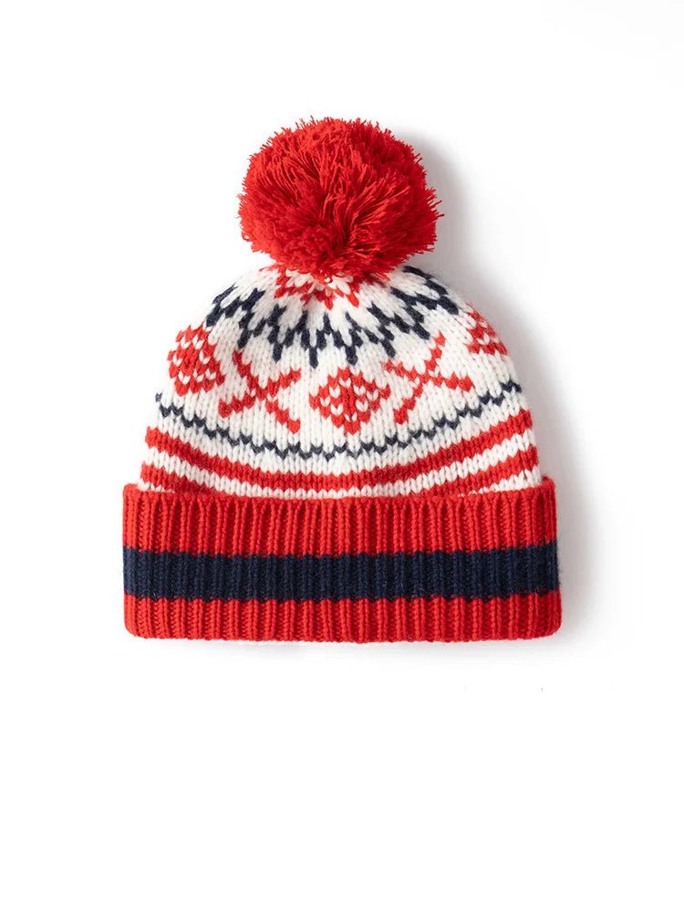 Women 100%Cashmere Hat Autumn Winter Faire Isle Jacquard Hats Soft Warm Pullover Caps Casual Style Cashmere Hats - PratSN