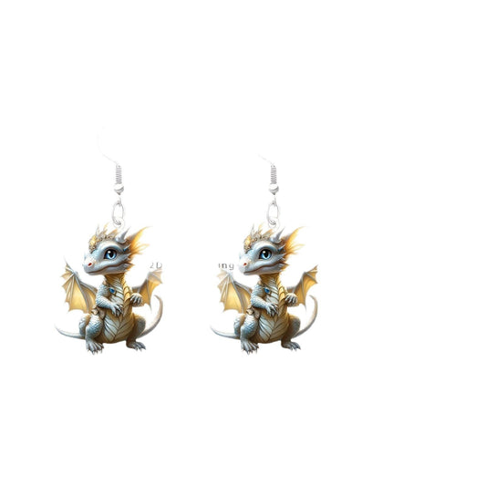 Women Dragon Shape Earrings Animal Earrings - PratSN